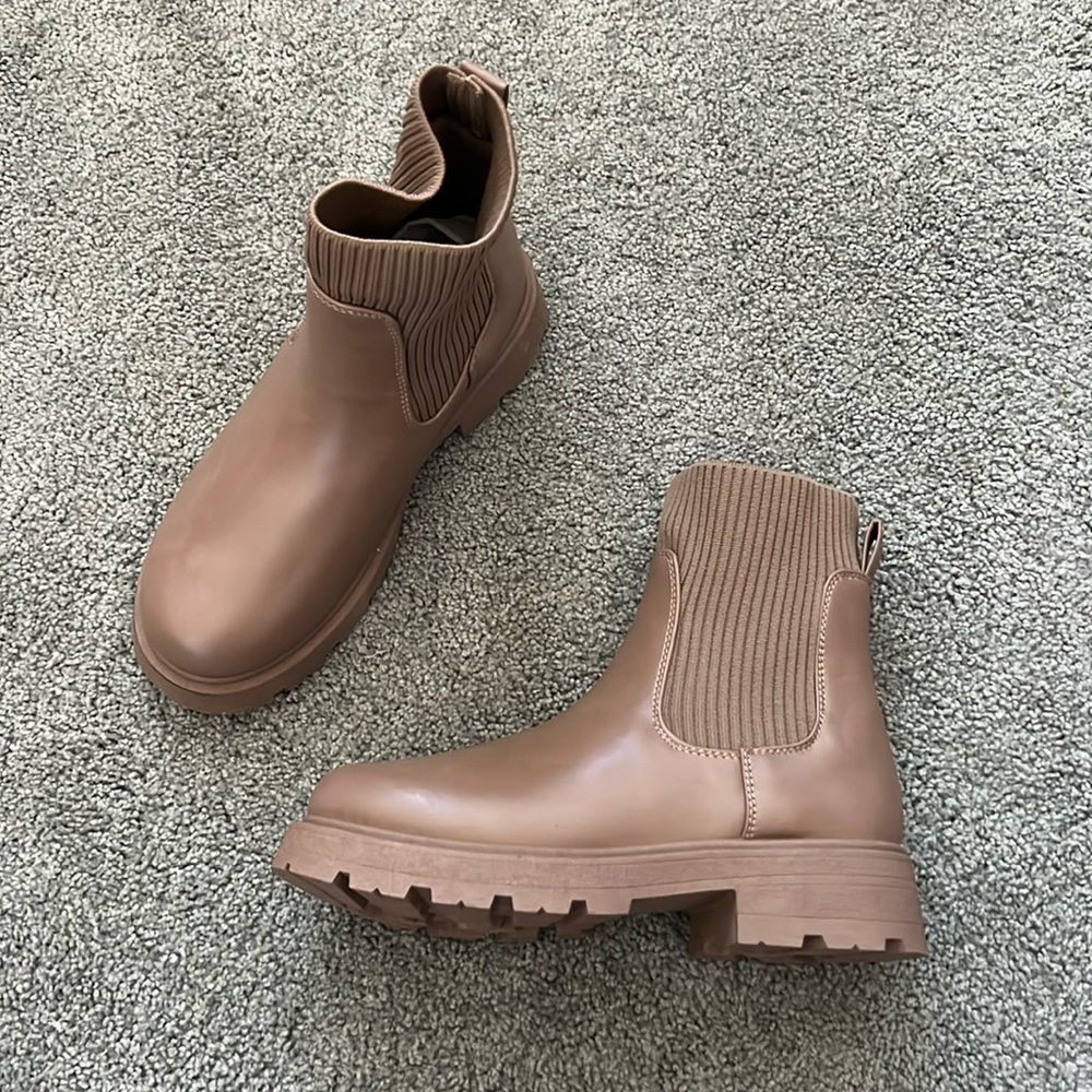 Top Moda Sock Moto Boots